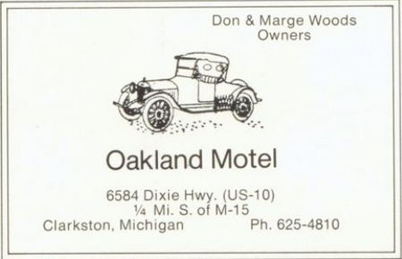 Motel McNeive (Oakland Motel) - Clarkston Yearbook Ad 1960S (newer photo)